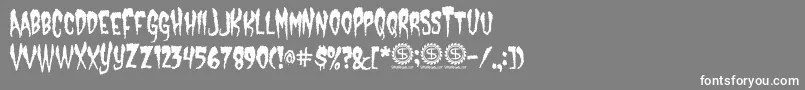 フォントCastleDracustein – 灰色の背景に白い文字