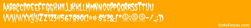 CastleDracustein Font – White Fonts on Orange Background