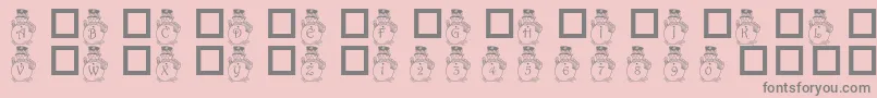 PfSnowman3 Font – Gray Fonts on Pink Background