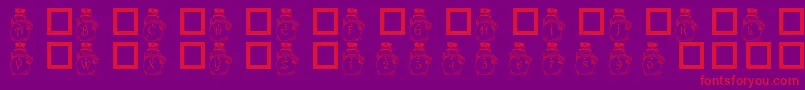 PfSnowman3 Font – Red Fonts on Purple Background