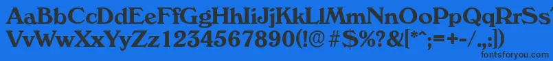 Шрифт VeronaserialBold – чёрные шрифты на синем фоне