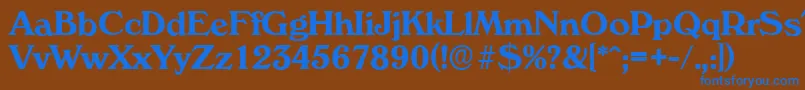 VeronaserialBold Font – Blue Fonts on Brown Background