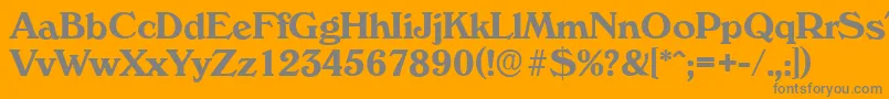 VeronaserialBold Font – Gray Fonts on Orange Background