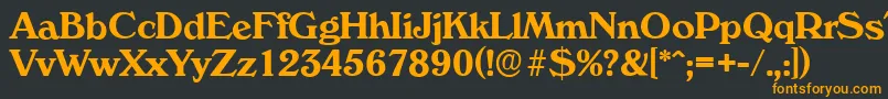 フォントVeronaserialBold – 黒い背景にオレンジの文字