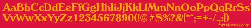 VeronaserialBold Font – Orange Fonts on Red Background