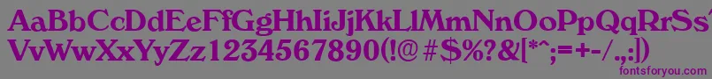 VeronaserialBold Font – Purple Fonts on Gray Background