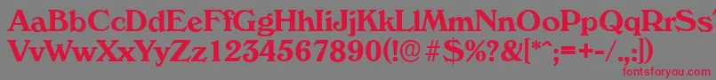 VeronaserialBold Font – Red Fonts on Gray Background