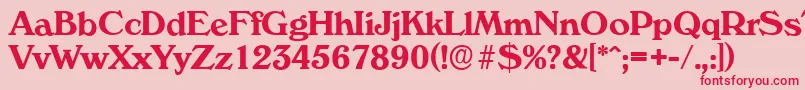 VeronaserialBold Font – Red Fonts on Pink Background