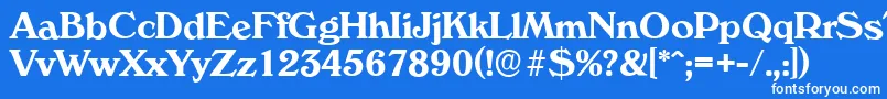 フォントVeronaserialBold – 青い背景に白い文字