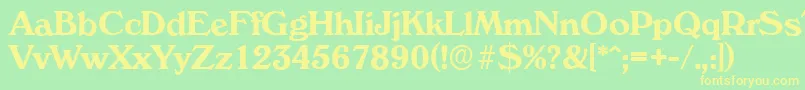 VeronaserialBold Font – Yellow Fonts on Green Background