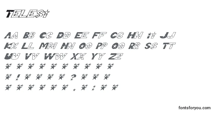 Fuente Telesi - alfabeto, números, caracteres especiales