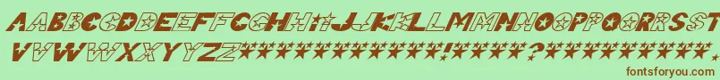 Шрифт Telesi – коричневые шрифты на зелёном фоне