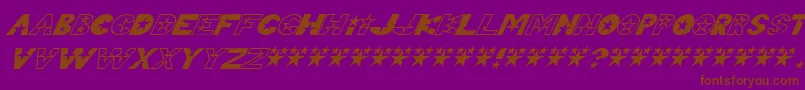 Telesi-fontti – ruskeat fontit violetilla taustalla