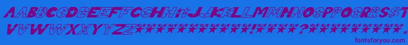 Telesi Font – Purple Fonts on Blue Background
