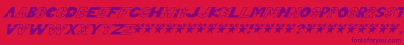 Telesi Font – Purple Fonts on Red Background