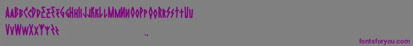 DieHardRegular Font – Purple Fonts on Gray Background