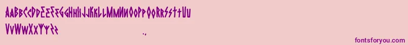 DieHardRegular Font – Purple Fonts on Pink Background