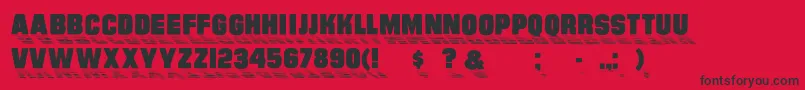 Wharmby Font – Black Fonts on Red Background