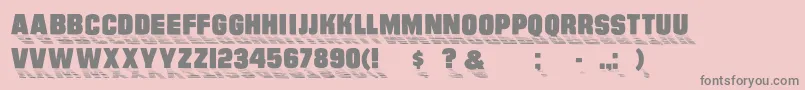 Czcionka Wharmby – szare czcionki na różowym tle