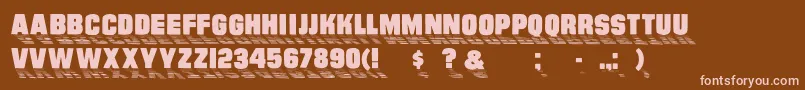 Wharmby Font – Pink Fonts on Brown Background
