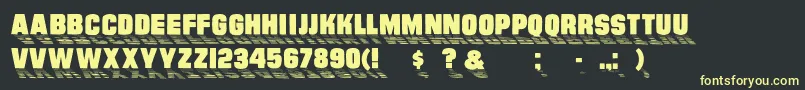 Wharmby Font – Yellow Fonts on Black Background