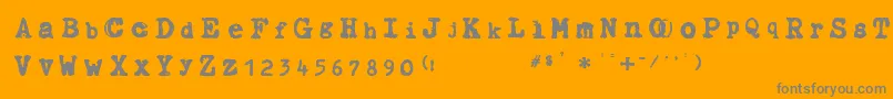 TheLibertinesGersanBorge Font – Gray Fonts on Orange Background