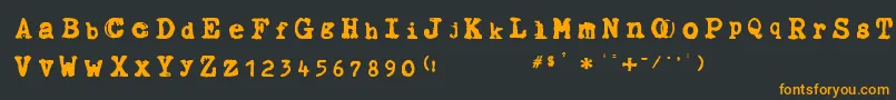 Czcionka TheLibertinesGersanBorge – pomarańczowe czcionki na czarnym tle