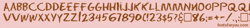 EarnestRegular Font – Brown Fonts on Pink Background