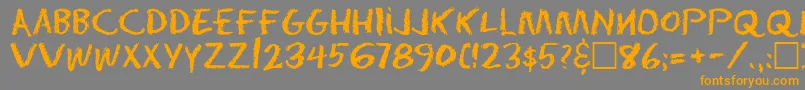 More about EarnestRegular Font EarnestRegular Font – Orange Fonts on Gray Background