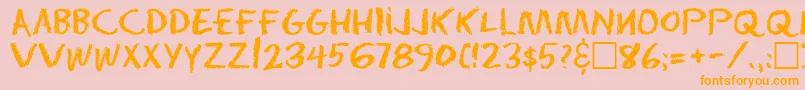 EarnestRegular Font – Orange Fonts on Pink Background