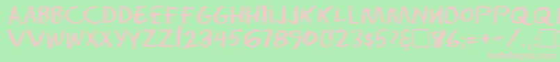 EarnestRegular Font – Pink Fonts on Green Background