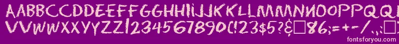 EarnestRegular Font – Pink Fonts on Purple Background