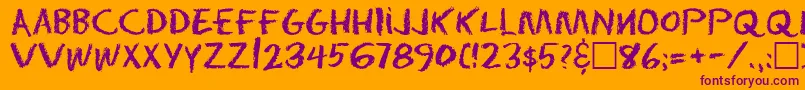 More about EarnestRegular Font EarnestRegular Font – Purple Fonts on Orange Background