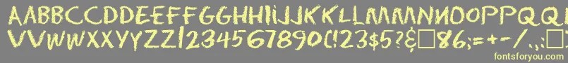 EarnestRegular Font – Yellow Fonts on Gray Background