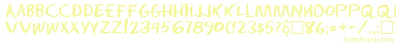 EarnestRegular Font – Yellow Fonts on White Background