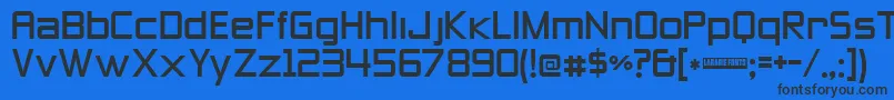 Zeroes Three Font – Black Fonts on Blue Background