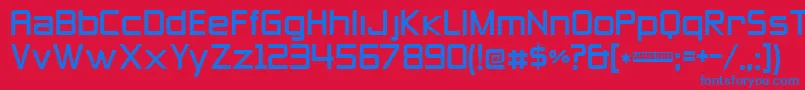 Zeroes Three Font – Blue Fonts on Red Background