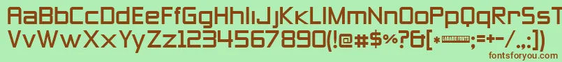 Zeroes Three Font – Brown Fonts on Green Background