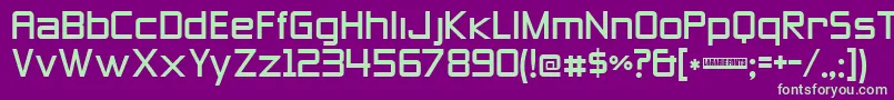 Zeroes Three Font – Green Fonts on Purple Background