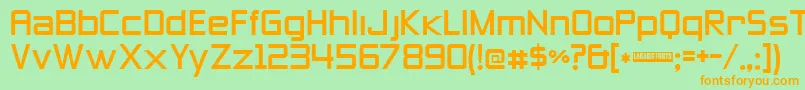 Zeroes Three Font – Orange Fonts on Green Background