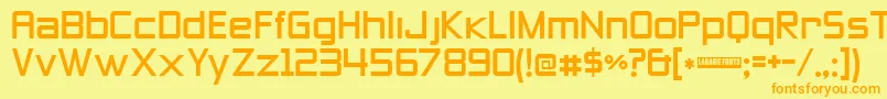 Zeroes Three Font – Orange Fonts on Yellow Background
