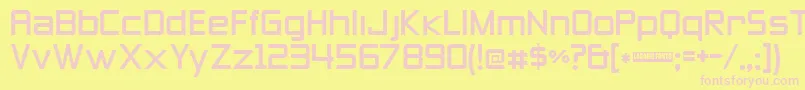 フォントZeroes Three – ピンクのフォント、黄色の背景