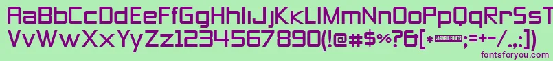 Zeroes Three Font – Purple Fonts on Green Background