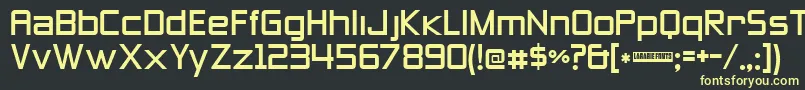 Zeroes Three Font – Yellow Fonts on Black Background