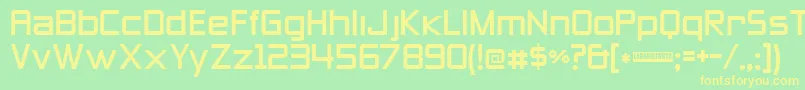 Zeroes Three Font – Yellow Fonts on Green Background