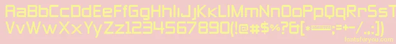 Zeroes Three Font – Yellow Fonts on Pink Background