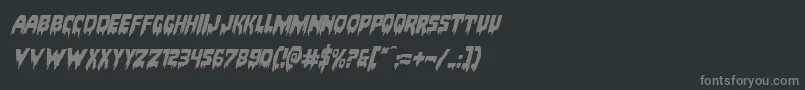 Шрифт Bloodlustexpandital – серые шрифты на чёрном фоне