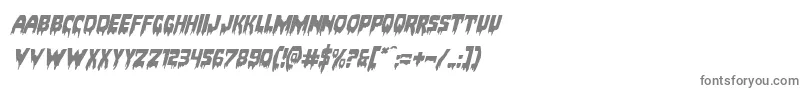 フォントBloodlustexpandital – 白い背景に灰色の文字