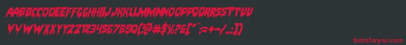 Bloodlustexpandital Font – Red Fonts on Black Background