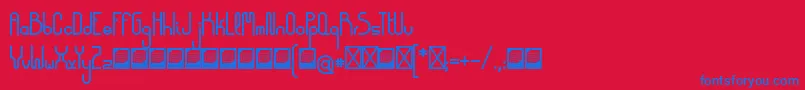 DemocrazyBold Font – Blue Fonts on Red Background